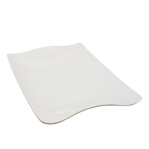 Assiette rectangle vague